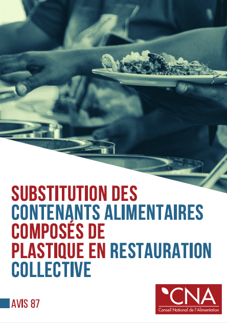 Avis n°87 – 03/2021 – Substitution des contenants composés de plastique en restauration collective